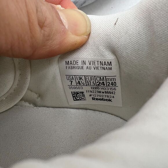 Reebok Collina Strada Classic Sneaker Womens 7 White Leather Call Mom Shoes - Picture 11 of 14